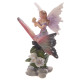 Cute Flower Fairy Riding Butterfly Figurine