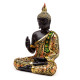 Decorative Black &amp; Orange Gold Thai Buddha - Meditation