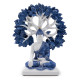 Decorative White &amp; Blue Thai Buddha - Tree of Life