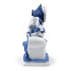Decorative White &amp; Blue Thai Buddha - Meditation