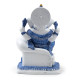 Decorative White &amp; Blue Thai Buddha - Meditation