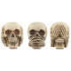 Fantasy Skull Set - See No Evil, Speak No Evil, Hear No Evil