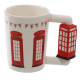Shaped Handle Ceramic Mug - London Icons Telephone Box