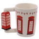 Shaped Handle Ceramic Mug - London Icons Telephone Box
