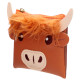 PVC Purse - Highland Coo Cow with Fluffy Fringe