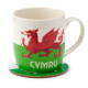 Porcelain Mug &amp; Coaster Set - Welsh Dragon Wales (Cymru)