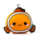 Relaxeazzz Travel Pillow &amp; Eye Mask - Finley the Clown Fish
