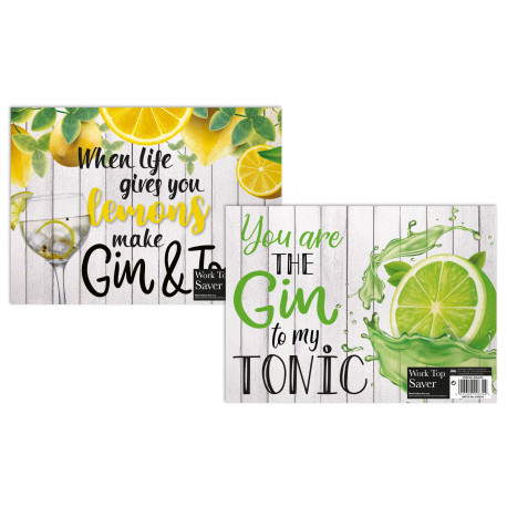 Gin Themed Glass Worktop Saver