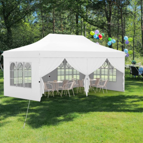 Pop-up Canopy Tent with 6 Detachable Sidewalls and Carrying Bag