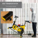 Exercise Bike, with 6kg Flywheel Belt Drive, Adjustable Resistance, LCD Display - Yellow
