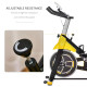 Exercise Bike, with 6kg Flywheel Belt Drive, Adjustable Resistance, LCD Display - Yellow