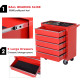 DURHAND 5-Drawer Lockable Tool Storage Cabinet with Wheels, Handle, 2 Keys, Steel Home Work DIY Workshop Chest, Garage Equipment