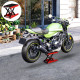 DURHAND 500KG Motorcycle Lift Scissor Jack, Height Adjustable Motorbike Stand with Anti-Slip Wide Deck, Heavy Duty Steel Motorbi