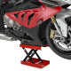 DURHAND 500KG Motorcycle Lift Scissor Jack, Height Adjustable Motorbike Stand with Anti-Slip Wide Deck, Heavy Duty Steel Motorbi