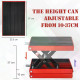 DURHAND 500KG Motorcycle Lift Scissor Jack, Height Adjustable Motorbike Stand with Anti-Slip Wide Deck, Heavy Duty Steel Motorbi