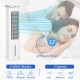 Evaporative Air Cooler, 5L Water Tank Oscillating Ice Cooling Fan with 3 Modes, 3 Speeds, Remote Control, Timer, and Oscillation