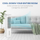 Evaporative Air Cooler, 5L Water Tank Oscillating Ice Cooling Fan with 3 Modes, 3 Speeds, Remote Control, Timer, and Oscillation