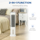 Evaporative Air Cooler, 5L Water Tank Oscillating Ice Cooling Fan with 3 Modes, 3 Speeds, Remote Control, Timer, and Oscillation