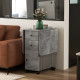 Multi-Storage Six-Person Drop Leaf Dining Table - Mixed Grey
