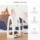 Free Standing Full Length Mirror, Child&#039;s Dressing Mirror with storage shelf, Children&#039;s White Bedroom Furniture 360° Rotation M