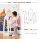Free Standing Full Length Mirror, Child&#039;s Dressing Mirror with storage shelf, Children&#039;s White Bedroom Furniture 360° Rotation M