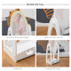 Free Standing Full Length Mirror, Child&#039;s Dressing Mirror with storage shelf, Children&#039;s White Bedroom Furniture 360° Rotation M