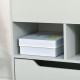 Kids Bookshelf, Toy Organiser, with Storage Drawer, Wheels - Grey