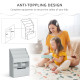 Kids Bookshelf, Toy Organiser, with Storage Drawer, Wheels - Grey
