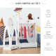 Kids Clothes Rail and Mirror Set 360° Rotation Free Standing Full Length Mirror and Hanging Rack with Storage Shelves Child&#039;s Dr