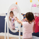 Kids Clothes Rail and Mirror Set 360° Rotation Free Standing Full Length Mirror and Hanging Rack with Storage Shelves Child&#039;s Dr