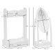 Kids Clothes Rail and Mirror Set 360° Rotation Free Standing Full Length Mirror and Hanging Rack with Storage Shelves Child&#039;s Dr