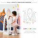 Kids Clothes Rail and Mirror Set 360° Rotation Free Standing Full Length Mirror and Hanging Rack with Storage Shelves Child&#039;s Dr