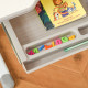 Kids Study Desk and Chair Set w/ Adjustable Height, Storage, Drawer, Grey