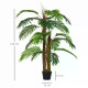 Outsunny 120cm/4FT Artificial Palm Tree Decorative Plant  w/ 19 Leaves Nursery Pot Fake Plastic Indoor Outdoor Greenery Home Off