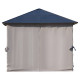 Outsunny 3 x 3(m) Hardtop Gazebo Canopy with Polycarbonate Roof, Steel &amp; Aluminium Frame, Garden Pavilion with Mosquito Netting 