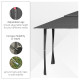 Outsunny 4 x 4m Pop-up Gazebo Double Roof Canopy Tent with UV Proof, Roller Bag &amp; Adjustable Legs Outdoor Party, Steel Frame, Da