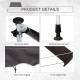 Outsunny 3x1.5m  Adjustable Outdoor Aluminium Frame Awning Grey