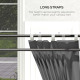 Outsunny Set of Two 295cm Replacement Canopy Walls - Grey