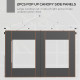 Outsunny Set of Two 295cm Replacement Canopy Walls - Grey