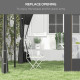 Outsunny Set of Two 295cm Replacement Canopy Walls - Grey