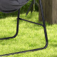 Outsunny Hammock Chair with Stand, Hammock Swing Chair with Cushion, Dark Grey