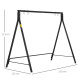 Outsunny Steel Frame Multi-Swing Seat Frame - Black