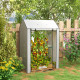 Outsunny Mini Greenhouse with 4 Wire Shelves, Portable Tomato Greenhouse, Upgraded Garden Grow House for Plants with Roll Up Doo