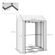 Outsunny Mini Greenhouse with 4 Wire Shelves, Portable Tomato Greenhouse, Upgraded Garden Grow House for Plants with Roll Up Doo