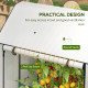 Outsunny Mini Greenhouse with 4 Wire Shelves, Portable Tomato Greenhouse, Upgraded Garden Grow House for Plants with Roll Up Doo