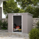 Outsunny 7 x 4ft Galvanised Steel Garden Shed, with Foundation Kit - Grey