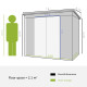 Outsunny 7 x 4ft Galvanised Steel Garden Shed, with Foundation Kit - Grey