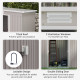 Outsunny 7 x 4ft Galvanised Steel Garden Shed, with Foundation Kit - Grey