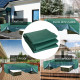 Outsunny Garden Furniture Cover, Oxford Fabric Outdoor Rectangular Rattan Furniture Cover with PE Coating, Waterproof, Windproof