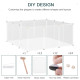PawHut Pet Playpen DIY Small Animal Cage Open Enclosure Portable Plastic Fence 12 Panels for Hedgehog Bunny Chinchilla Guinea Pi